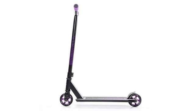 Side on view of shadow stunt scooter