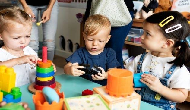 Toddlers playing