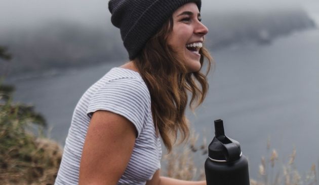 Reusable water bottles holding
