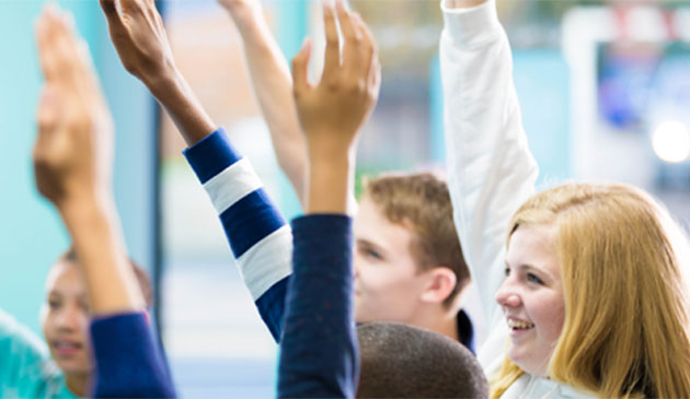 Children raised hands