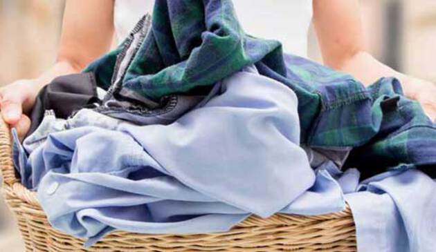 Clothes in basket