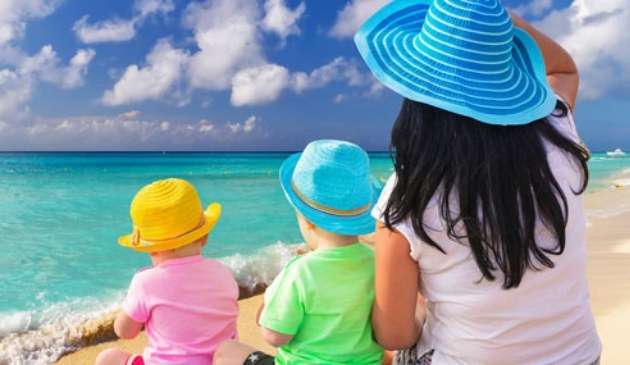 Family on holiday
