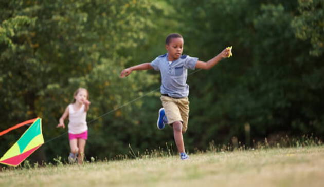 Kid Flying Kite