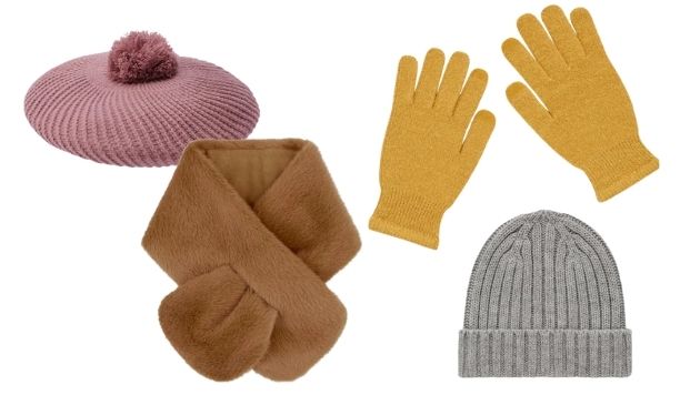 HEATTECH beret, beanie, gloves and scarf