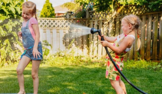 Kids Playing in Garden