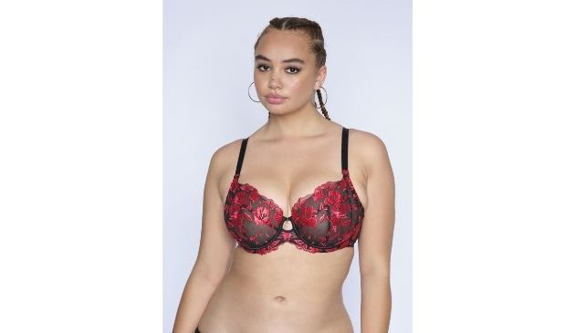 woman in the hero bra