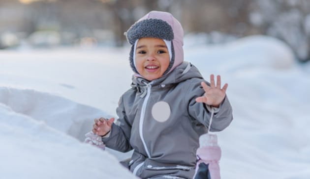 Toddler in the snow