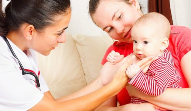Doctor with baby