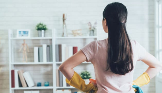 Woman with storage