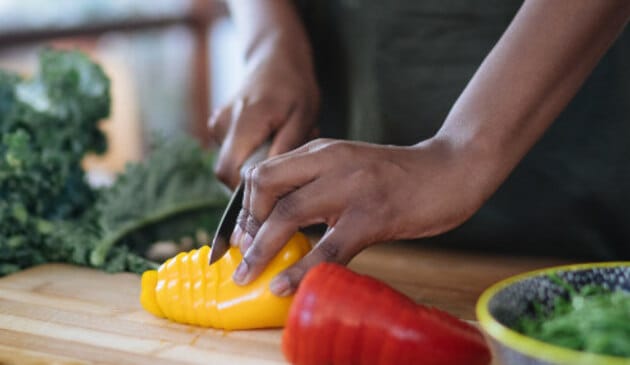 Chopping board holding