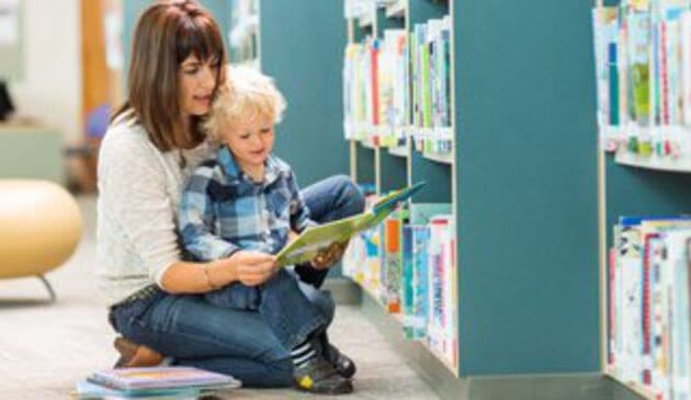 Boy in Library