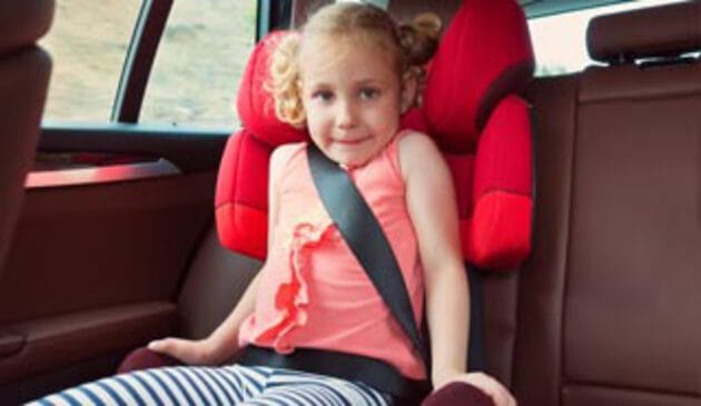 Young child in car seat