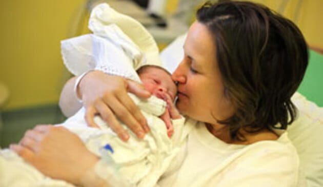 Newborn baby in hospital